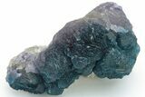 Blue, Cubic/Octahedral Fluorite Encrusted Quartz - Inner Mongolia #224791-1